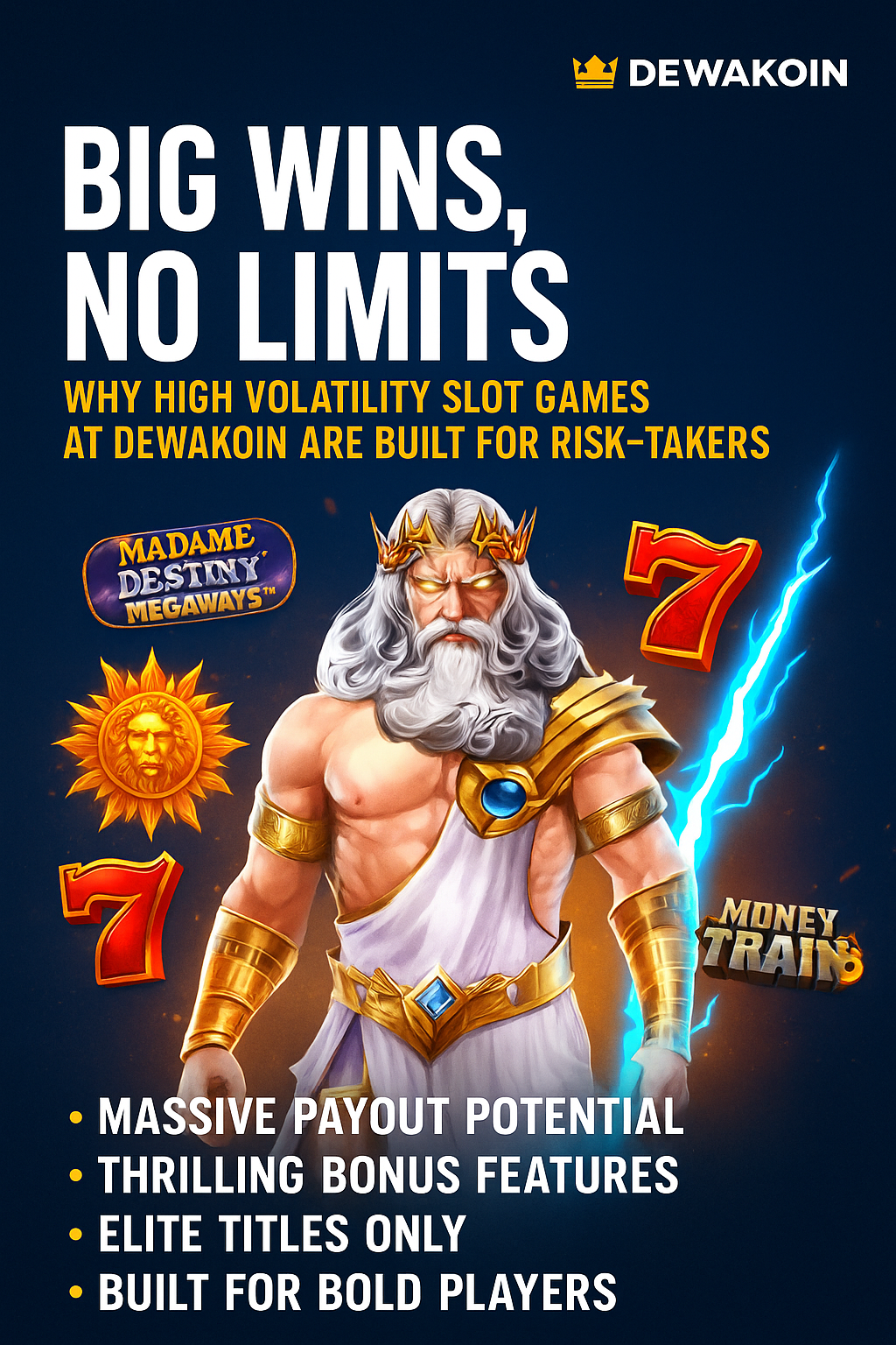 Big Wins, No Limits: Why High Volatility Slot Games at Dewakoin Are Built for Risk-Takers