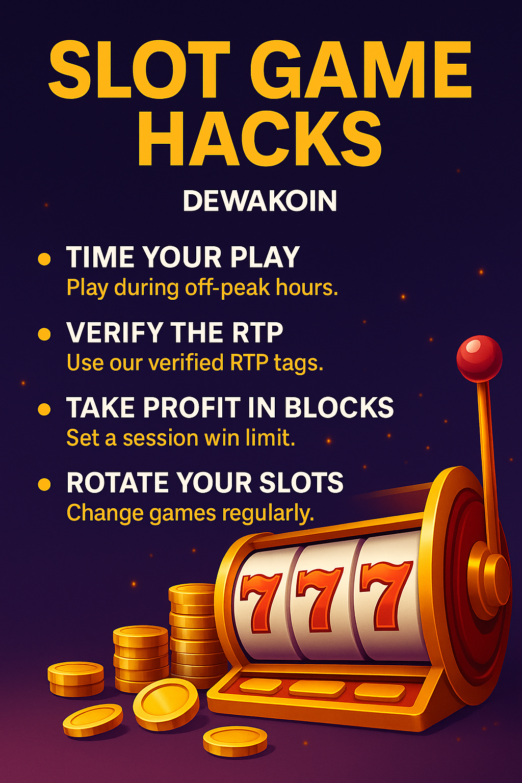 Slot Game Hacks: Beat the Clock, Not Just the Reels at Dewakoin