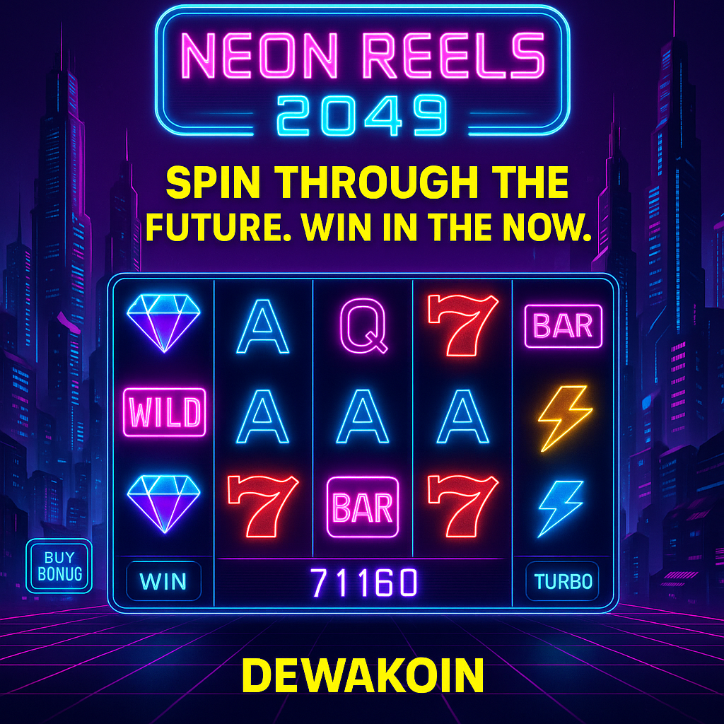 Neon Reels 2049: Spin Through the Future. Win in the Now. Only at Dewakoin